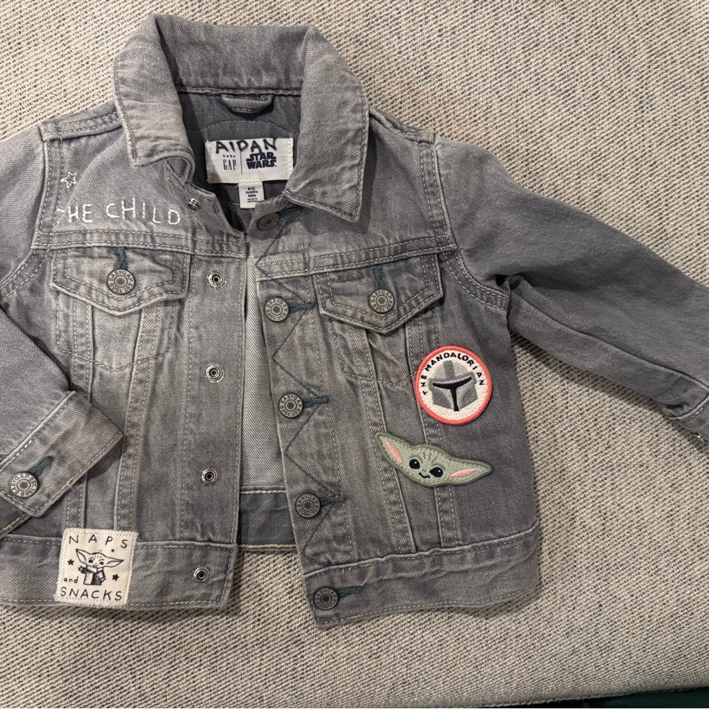 Star Wars Gray Jean Jacket with Vintage Style